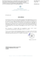 Information Exchange by the Delegation of Andorra on Conventional Arms Transfer