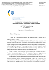Statement by the Delegation of Ukraine on Russia’s war of aggression against Ukraine