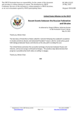 Statement by the Delegation of the United States of America on the Russian Federation’s ongoing aggression against Ukraine