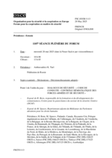 Journal de la 1107ème séance plénière du Forum pour la coopération en matière de sécurité