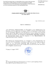 Information Exchange by the Delegation of Portugal on Conventional Arms Transfer