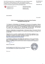 Response by the Delegation of Switzerland to the Questionnaire on Participating States’ Policy and/or National Practices and Procedures for the Export of Conventional Arms and Related Technology