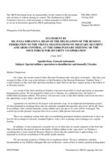 Statement by the Delegation of the Russian Federation on the special military operation to demilitarize and denazify Ukraine