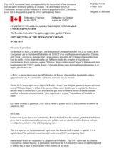 Statement by the Delegation of Canada on the Russian Federation’s ongoing aggression against Ukraine