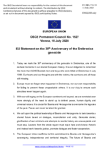 Statement by the Danish EU Presidency on the 30th anniversary of the Srebrenica genocide, marked in July 2025