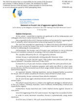 Statement by the Delegation of Ukraine on the Russian Federation’s ongoing aggression against Ukraine