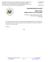 Statement by the Delegation of the United States of America in response to the statements by delegations