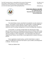 Statement by the Delegation of the United States of America on Russia’s war of aggression against Ukraine