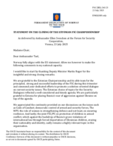 Closing statement by the Delegation of Norway