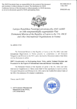 Response by the Delegation of Latvia to the Questionnaire on Participating States’ Policy and/or National Practices and Procedures for the Export of Conventional Arms and Related Technology
