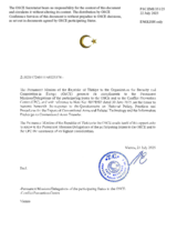 Information Exchange by the Delegation of Türkiye on Conventional Arms Transfer