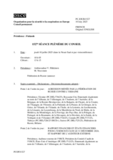 Journal de la 1527ème séance plénière du Conseil permanent
