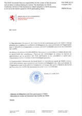 Response by the Delegation of Luxembourg to the Questionnaire on Participating States’ Policy and/or National Practices and Procedures for the Export of Conventional Arms and Related Technology