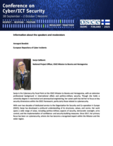 OSCE Chairpersonship Conference on Cyber/ICT Security: Speakers and Moderators