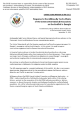 Statement by the Delegation of the United States of America in response to the address by the Co-Chairs of the Geneva International Discussions