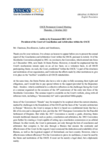 Address by the President of the Court of Conciliation and Arbitration, Mr. Emmanuel Decaux