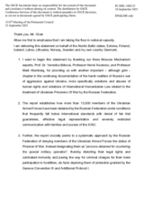 Statement by the Delegation of Denmark, on behalf of the Nordic Baltic states, on the Moscow Mechanism invoked by 41 participating States, following consultations with Ukraine, to address treatment of Ukrainian prisoners of war by the Russian Federation 