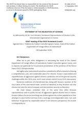 Statement by the Delegation of Ukraine in response to the address by Federal Councillor Ignazio Cassis, Head of the Federal Department of Foreign Affairs of Switzerland
