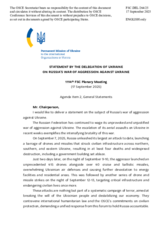 Statement by the Delegation of Ukraine on Russia’s war of aggression against Ukraine