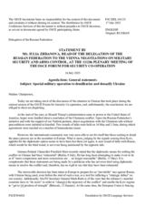 Statement by the Delegation of the Russian Federation on the special military operation to demilitarize and denazify Ukraine