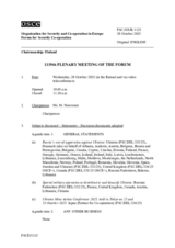 Journal of the 1119th Plenary Meeting of the Forum for Security Co-operation