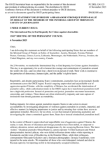 Statement by the Delegation of Canada, also on behalf of several delegations, on the International Day to End Impunity for Crimes against Journalists, observed on 2 November 2025