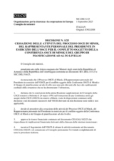 DECISION No. 1/25, CLOSURE OF THE OSCE MINSK PROCESS, PERSONAL REPRESENTATIVE OF THE OSCE CHAIRPERSON IN OFFICE ON THE CONFLICT DEALT WITH BY THE OSCE MINSK CONFERENCE AND THE HIGH-LEVEL PLANNING GROUP