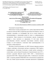 Statement by the Delegation of the Russian Federation in response to the report by the OSCE Representative on Freedom of the Media