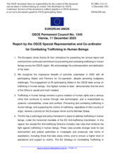 Statement by the Delegation of the European Union in response to the Report by the OSCE Special Representative and Co-ordinator for Combating Trafficking in Human Beings