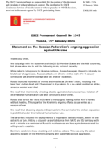 Statement by the Delegation of Denmark on the Russian Federation’s ongoing aggression  against Ukraine