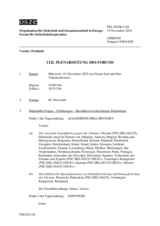 Journal of the 1122 Plenary Meeting of the Forum for Security Co-operation