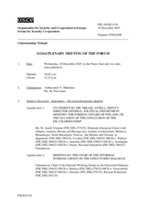 Journal of the 1123 Plenary Meeting of the Forum for Security Co-operation
