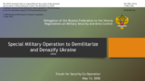 Presentation by the Russian Federation