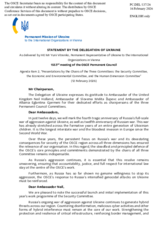  Statement by the Delegation of Ukraine on “Presentation by the Chairs of the Three Committees: The Security Committee, the Economic and Environmental Committee and the Human Dimension Committee”