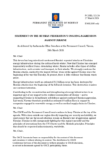 Statement by the Delegation of Norway on “The Russian Federation’s Ongoing Aggression Against Ukraine”
