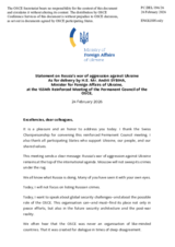 Statement by the delegation of Ukraine on "The Russian Federation’s ongoing aggression against Ukraine"