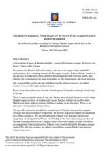 Statement by the Delegation of Norway on “The Russian Federation’s Ongoing Aggression Against Ukraine”
