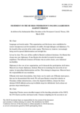 Statement by the Delegation of Norway on "The Russian Federation's Ongoing Aggression Against Ukraine"