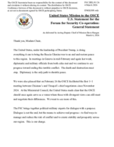 Statement by the Delegation of the United States of America on "General Statements"