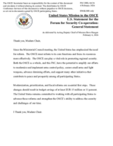 Statement by the Delegation of the United States of America on "General Statements"