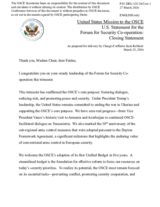 Statement by the Delegation of the United States of America on "General Statements"