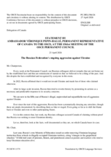 Statement by the Delegation of Canada on “The Russian Federation’s Ongoing Aggression Against Ukraine”