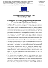 Statement by the Delegation of the European Union on the "40th anniversary of the Chornobyl disaster"