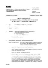 Journal of the 98th Joint Meeting of the Forum for Security Co-operation and the Permanent Council