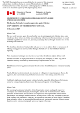 Statement by the Delegation of Canada on the Russian Federation’s ongoing aggression against Ukraine