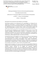 Statement by the Delegation of Germany on the "Security Dialogue: women in the armed forces, challenges and perspectives"