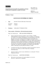 Journal of the 1128th Plenary Meeting of the Forum for Security Co-operation