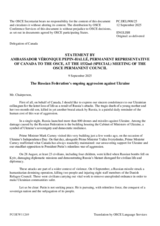 Statement by the Delegation of Canada on the Russian Federation’s ongoing aggression against Ukraine