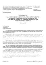 Statement by the Delegation of the Russian Federation in response to the address by the Federal Minister for European and International Affairs of the Republic of Austria, H.E. Ms. Beate Meinl-Reisinger