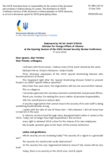 Statement by the Minister for Foreign Affairs of Ukraine